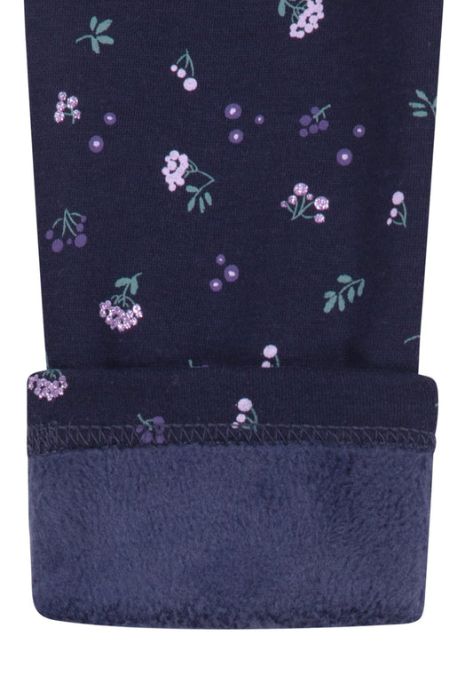 Salt and Pepper Thermolegging Blümchen true navy