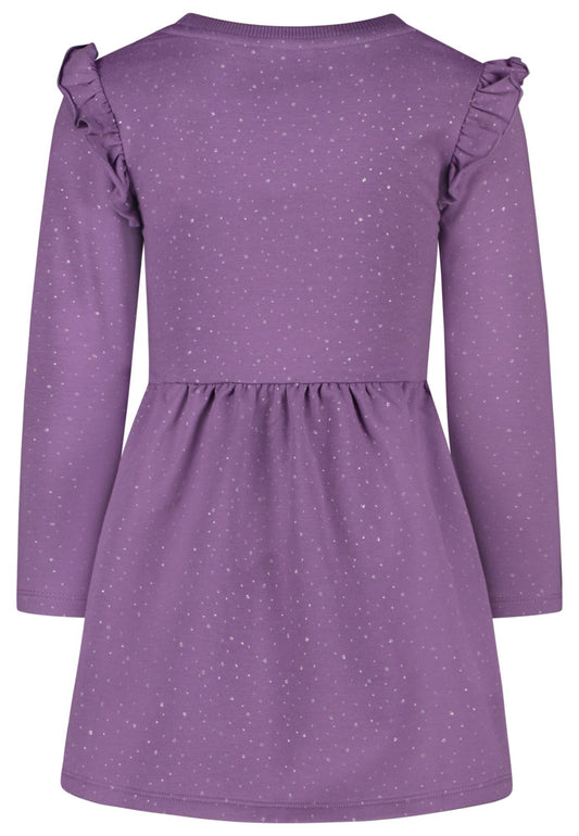 Salt and Pepper Shirtkleid Glitzerherz Tüll very grape