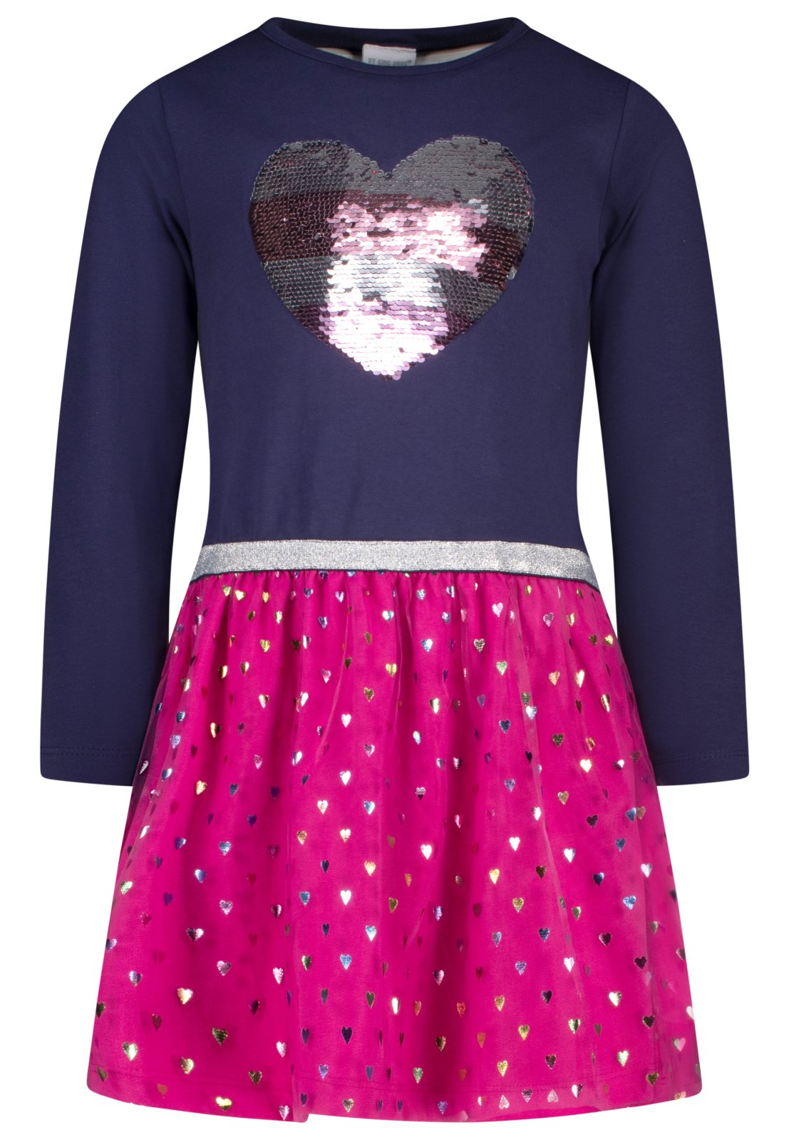 Salt and Pepper Shirtkleid Herz Wendepailletten true navy