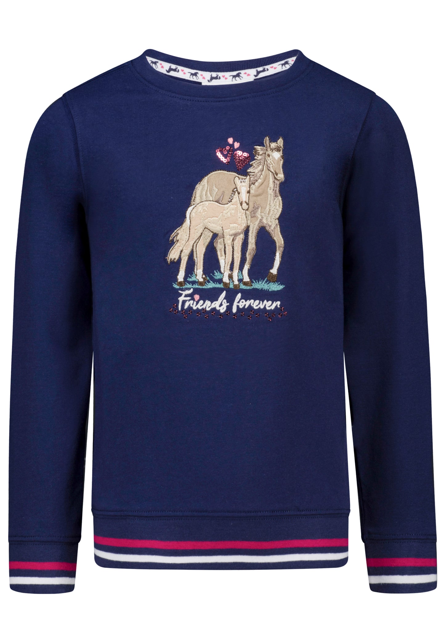 Salt and Pepper Sweatshirt Pferd/Fohlen true navy - Musterteil