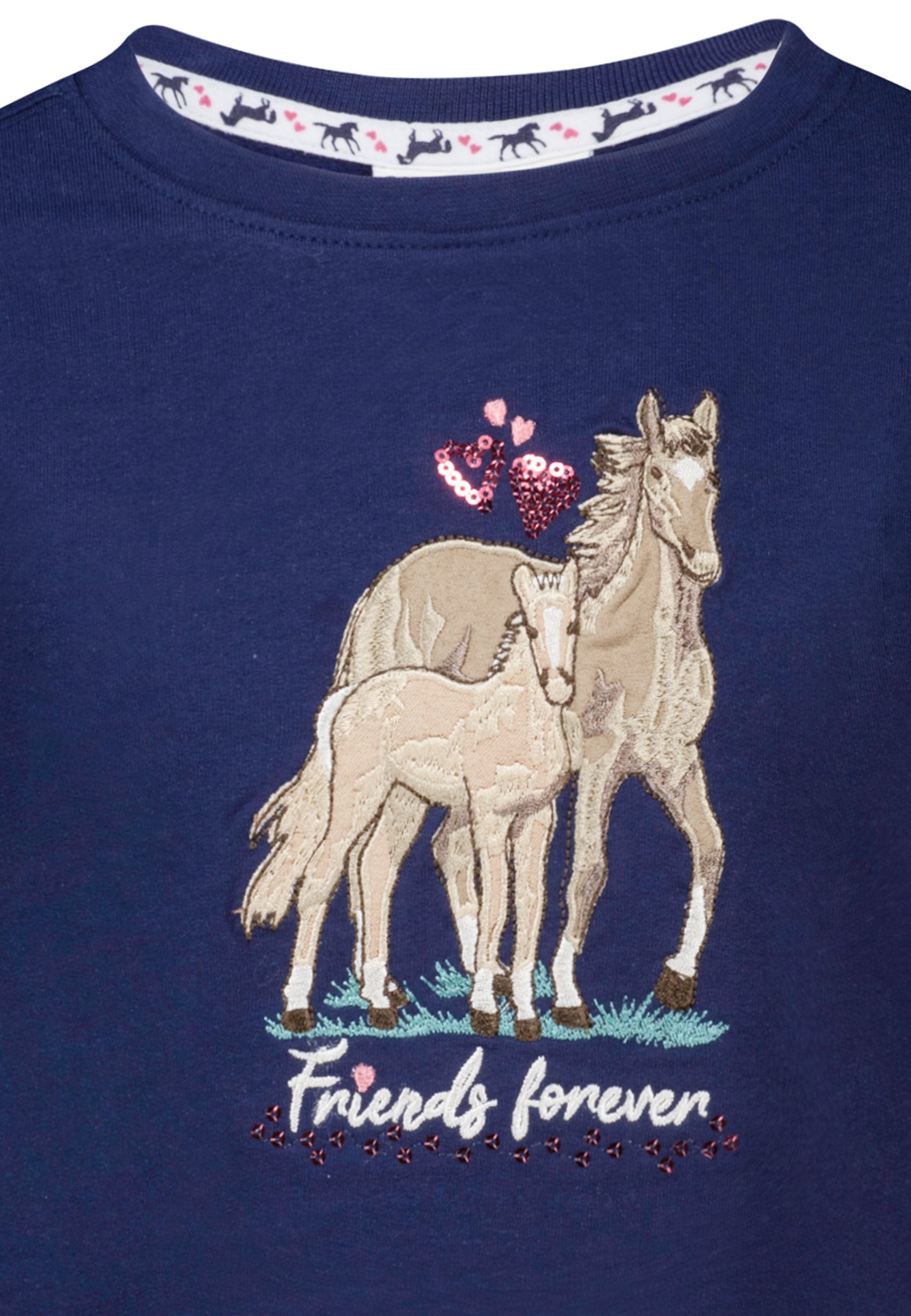 Salt and Pepper Sweatshirt Pferd/Fohlen true navy - Musterteil