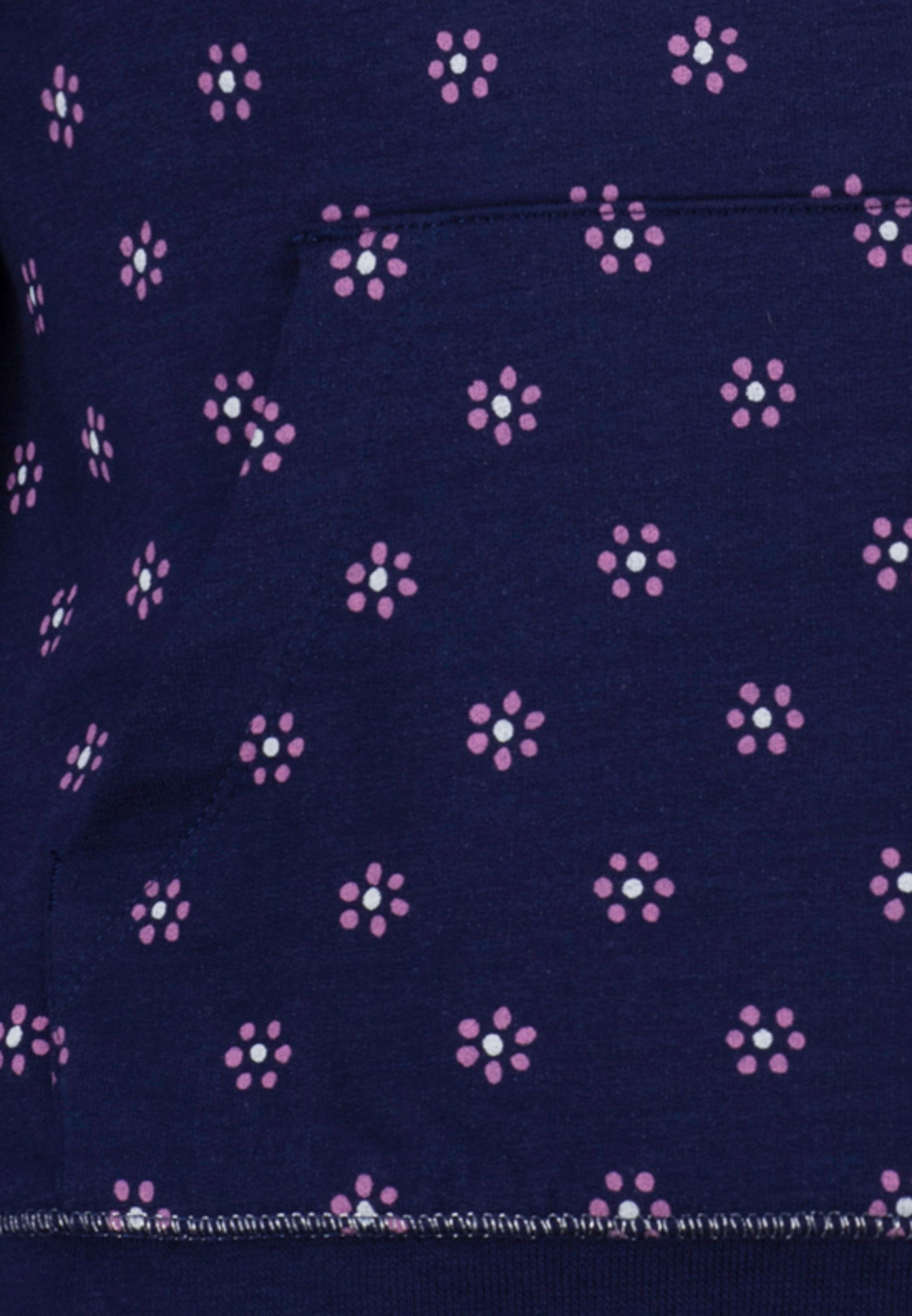 Salt and Pepper Kapuzensweat Blumen true navy