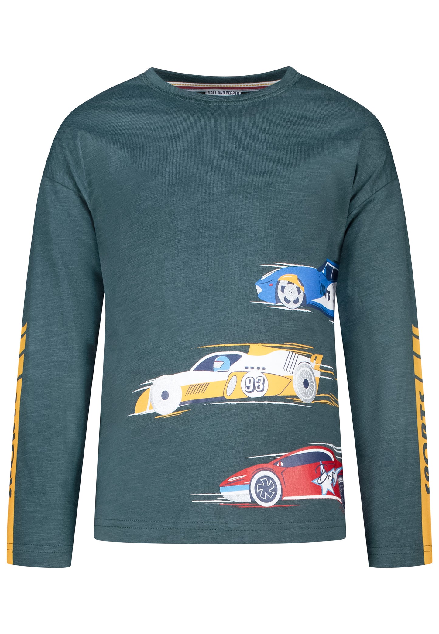 Salt and Pepper Shirt Cars cypress green - Musterteil
