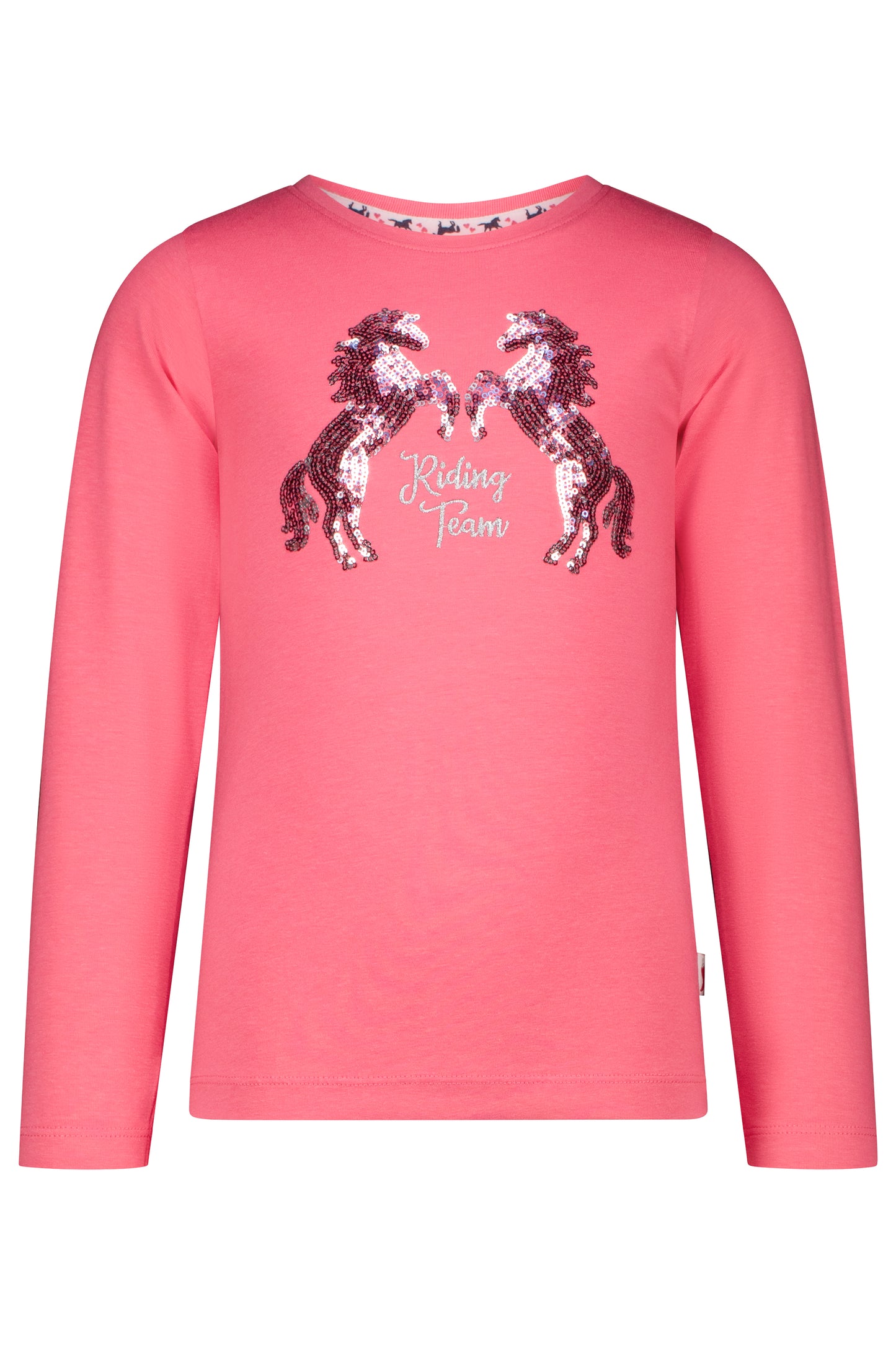 Salt and Pepper Langarmshirt Pferde Pailletten tea rose - Musterteil