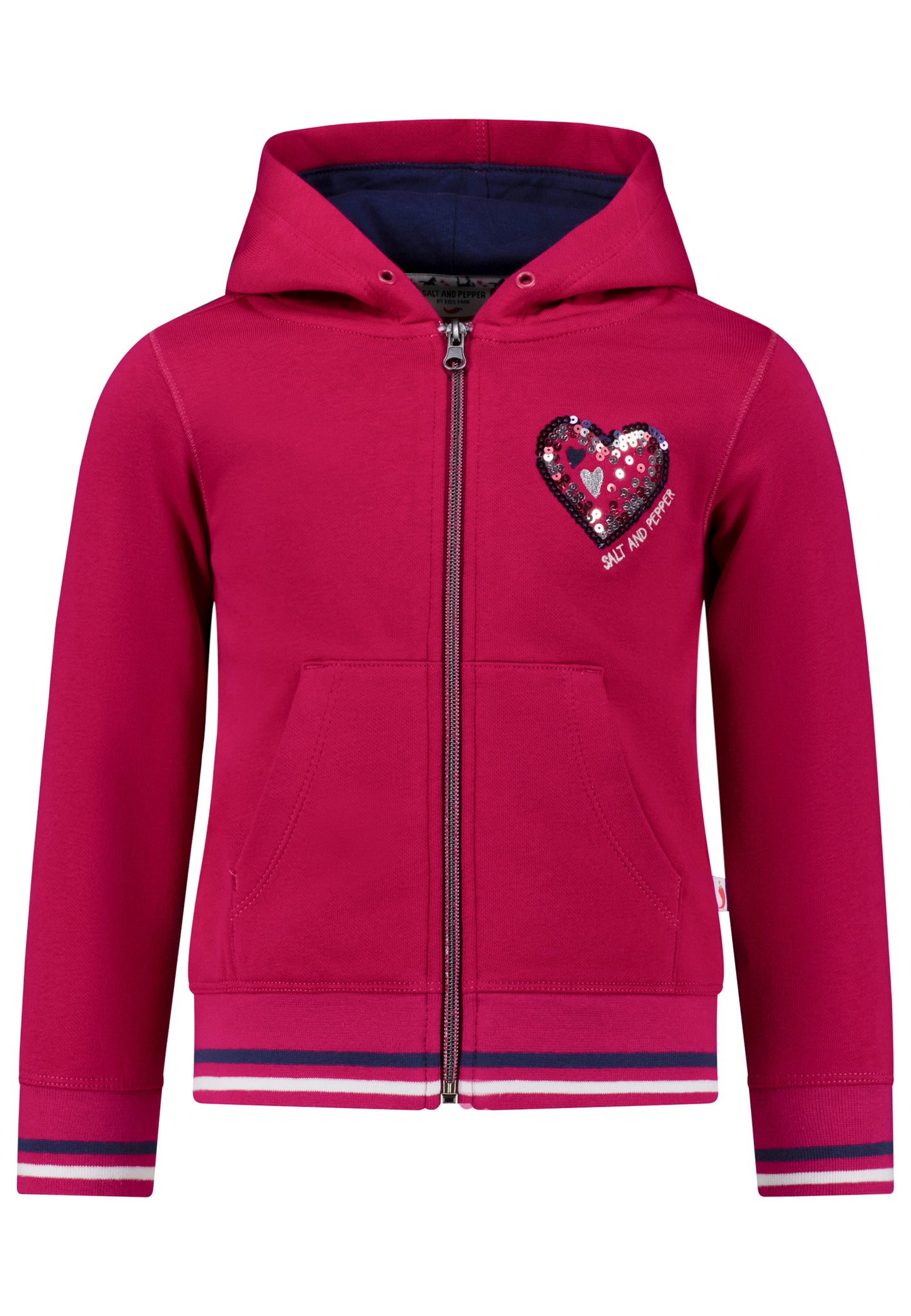 Salt and Pepper Sweatjacke Herz/Pferde very berry - Musterteil