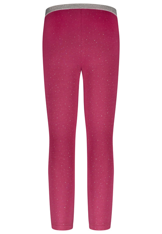 Salt and Pepper Legging Glitzerpünktchen red violet
