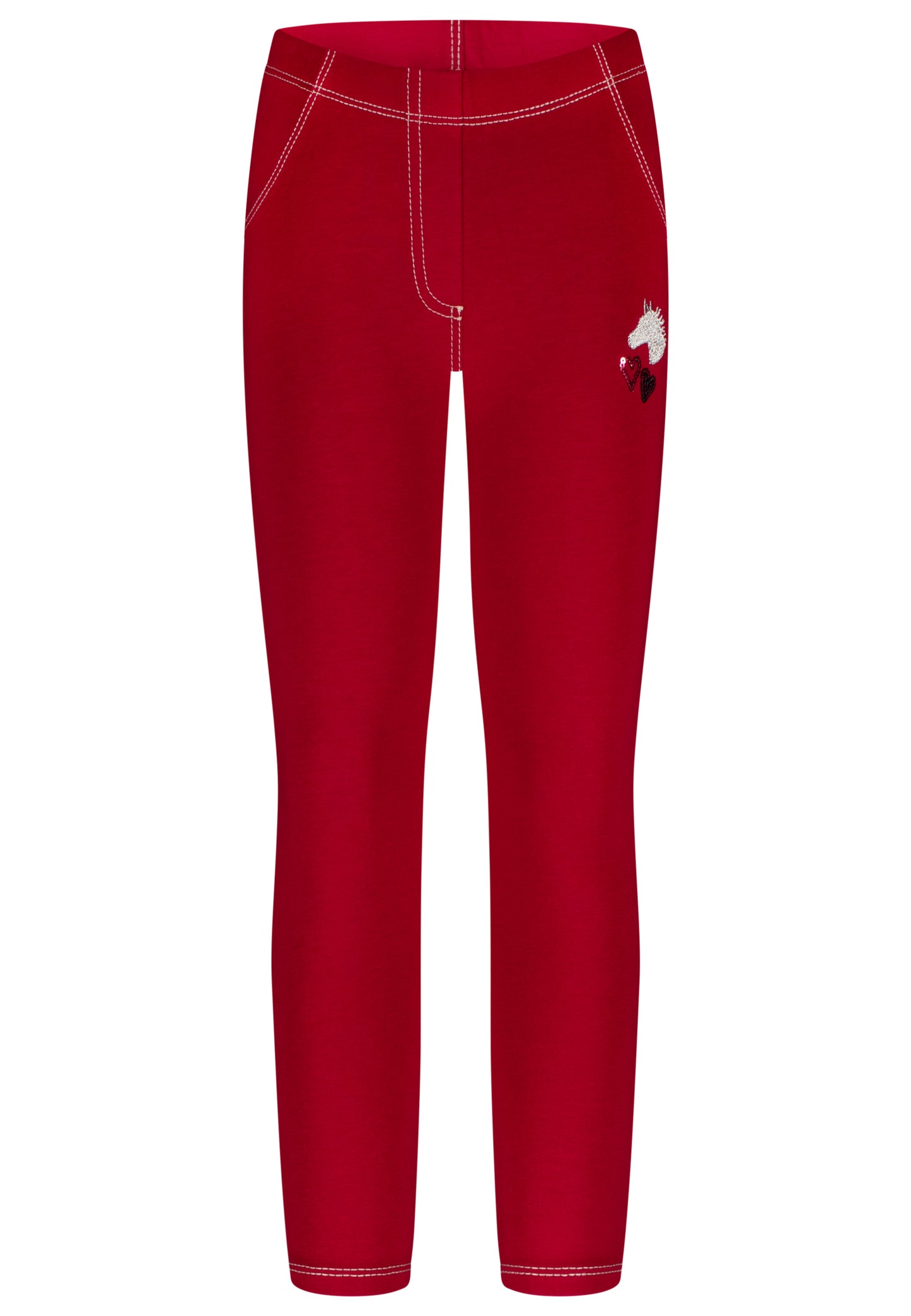 Salt and Pepper Legging Pferd/Herz very berry - Musterteil