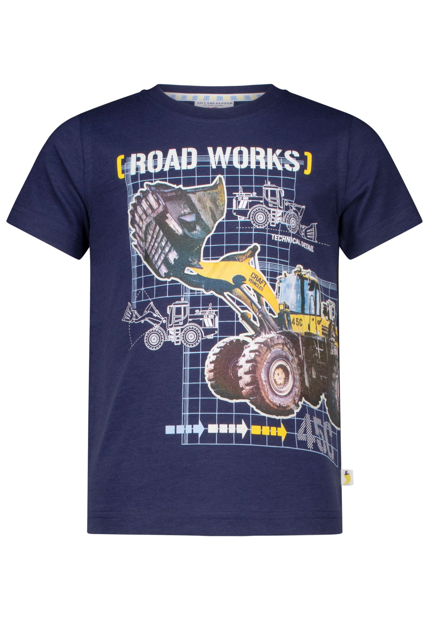 Salt and Pepper T-Shirt Baustelle (Motiv leuchtet) true navy - Musterteil
