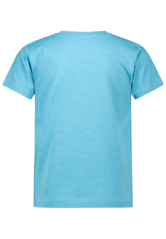 Salt and Pepper T-Shirt Traktor Flockprint scuba blue - Musterteil
