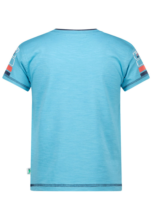 Salt and Pepper T-Shirt Traktor (Motiv leuchtet) scuba blue - Musterteil