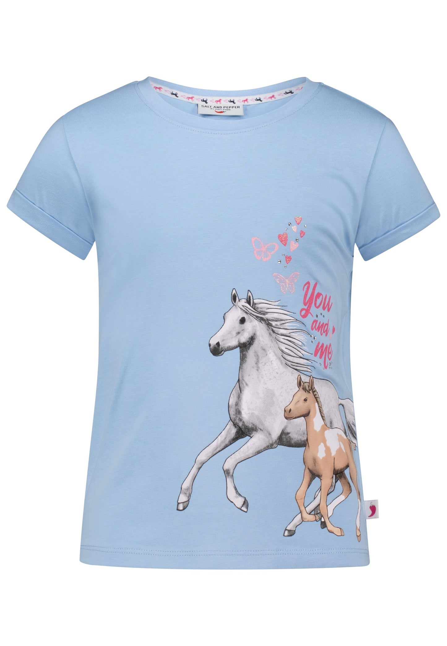 Salt and Pepper T-Shirt Pferd/Fohlen noble blue - Musterteil