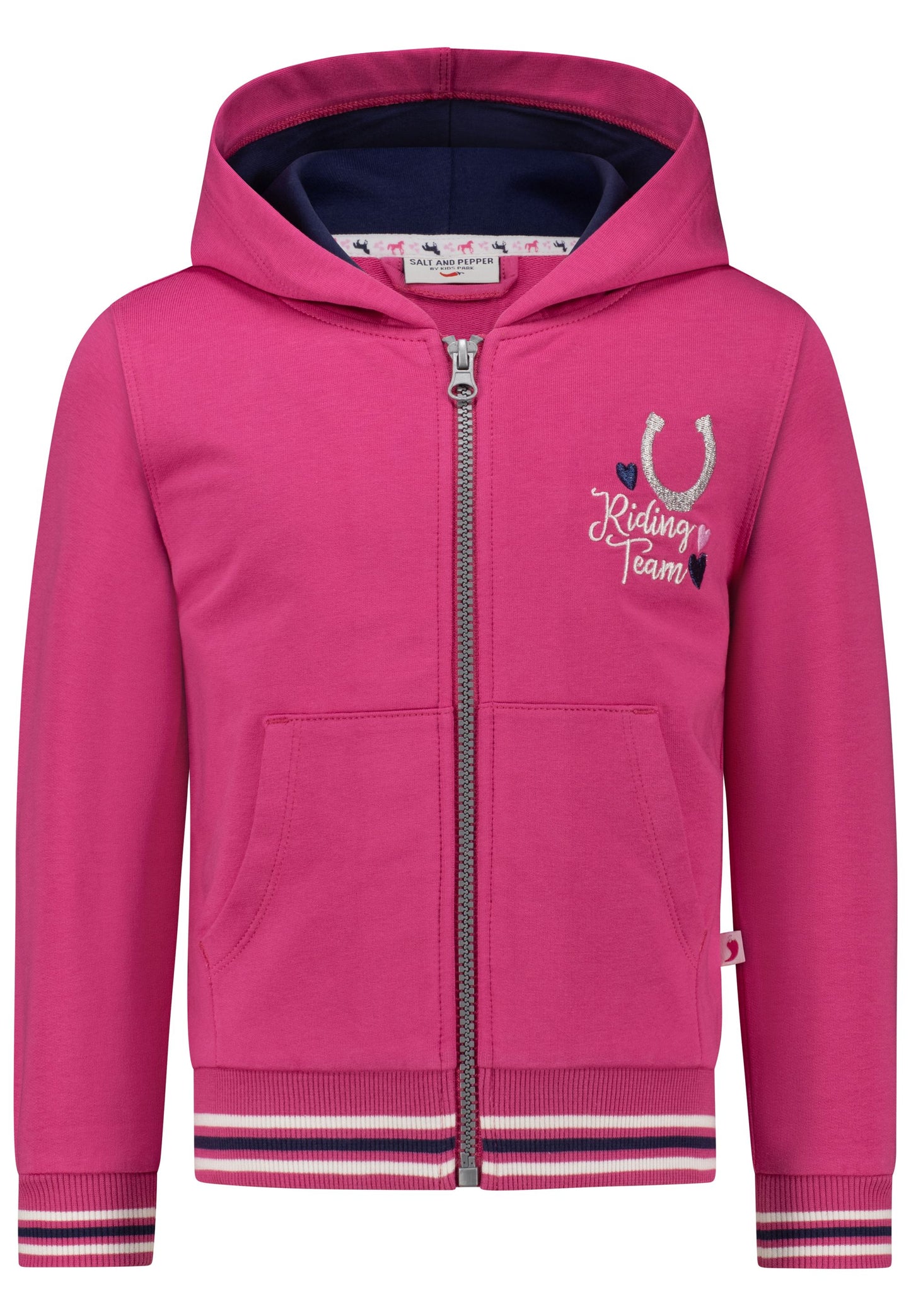 Salt and Pepper Sweatjacke Pferd camelia pink - Musterteil