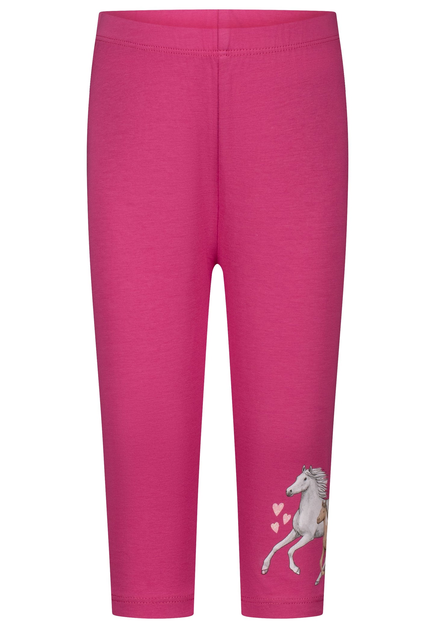 Salt and Pepper Caprilegging Pferd / Herz camelia pink - Musterteil
