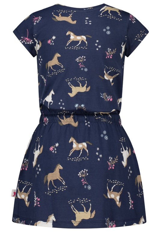 Salt and Pepper Shirtkleid Pferde allover true navy - Musterteil