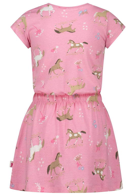 Salt and Pepper Shirtkleid Pferde allover hot rose - Musterteil