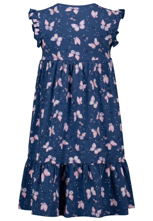 Salt and Pepper T-Shirtkleid Schmetterlinge allover ink blue - Musterteil