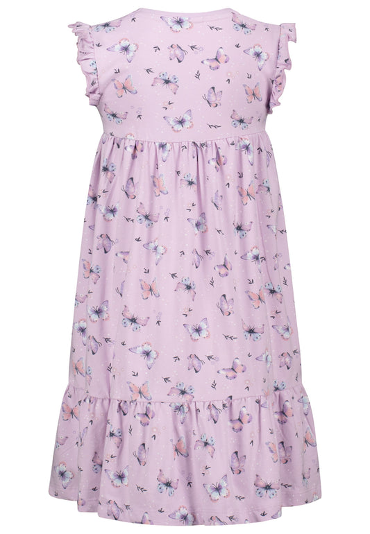 Salt and Pepper T-Shirtkleid Schmetterlinge allover lavender - Musterteil