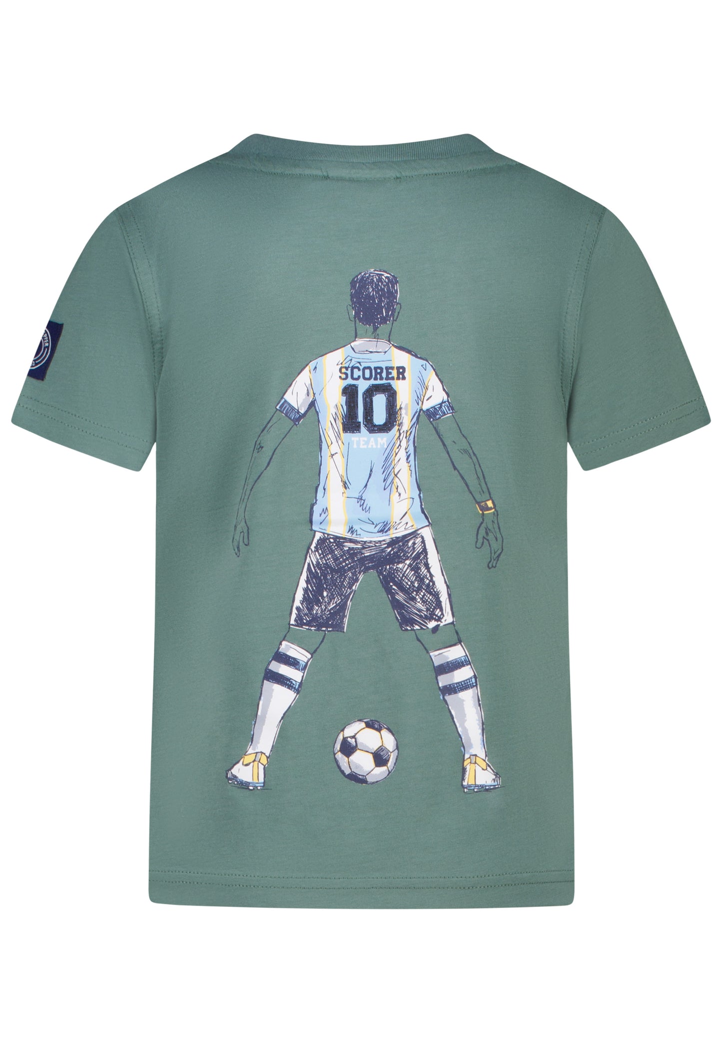 Salt and Pepper T-Shirt Fußball Tooor Rückenprint sage green - Musterteil