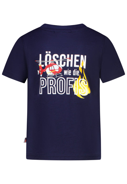Salt and Pepper T-Shirt Feuerwehr Profis Rückenprint true navy - Musterteil