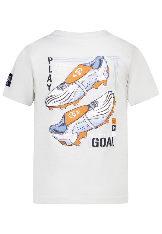 Salt and Pepper T-Shirt Fußball Football Rückenprint sky grey - Musterteil