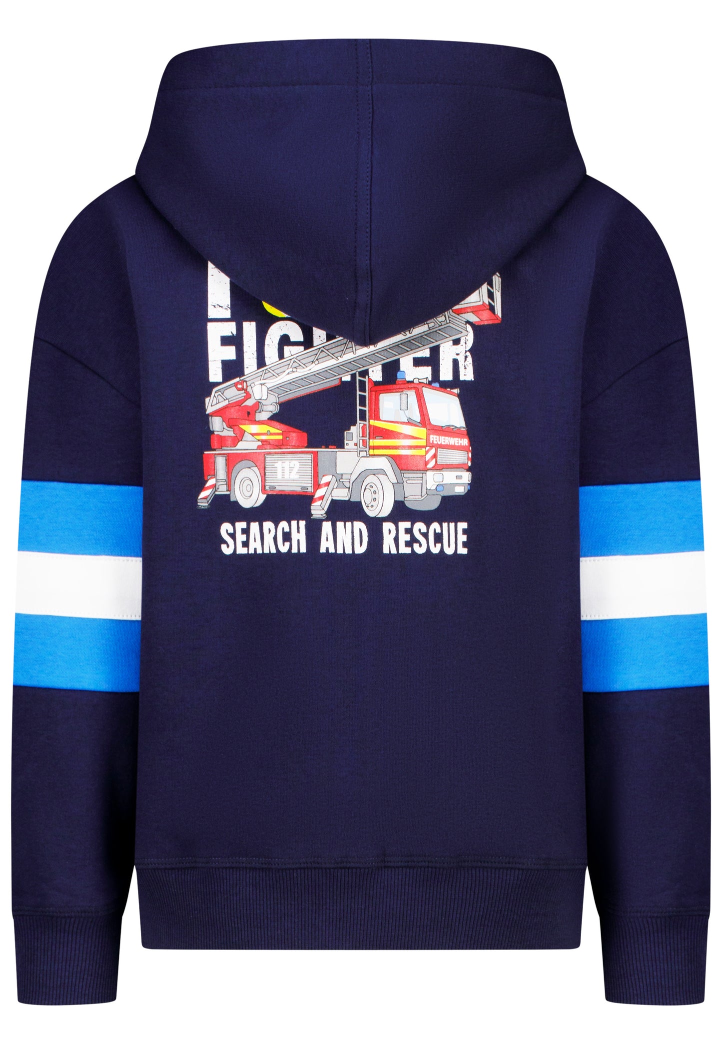 Salt and Pepper Sweatjacke Feuerwehr Rückenprint true navy - Musterteil