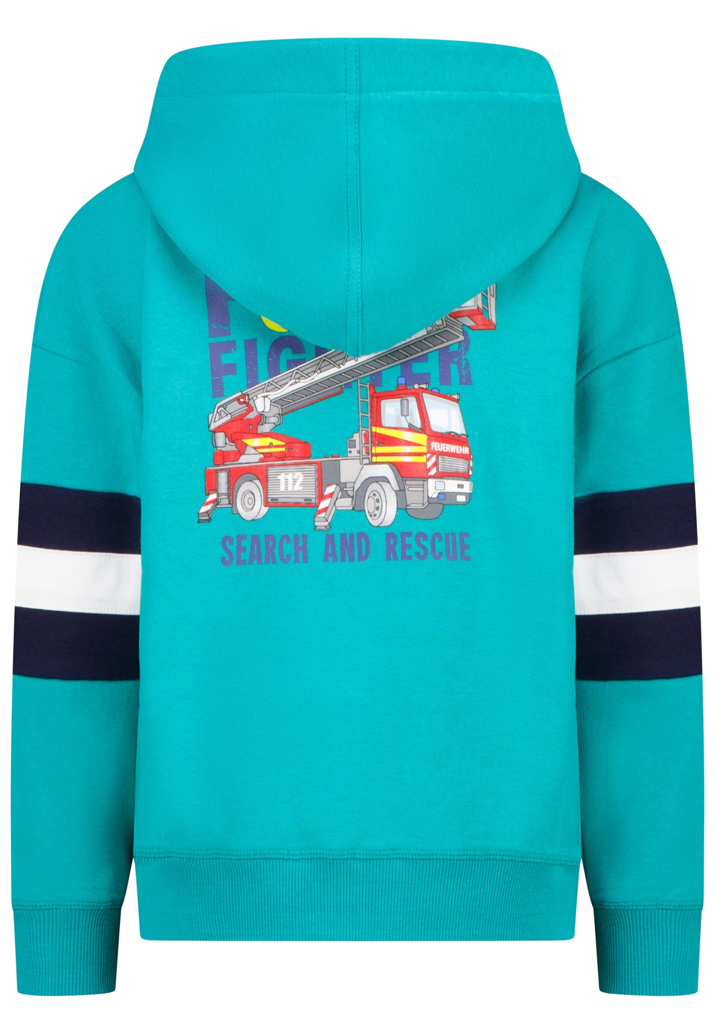 Salt and Pepper Sweatjacke Feuerwehr Rückenprint golf green - Musterteil