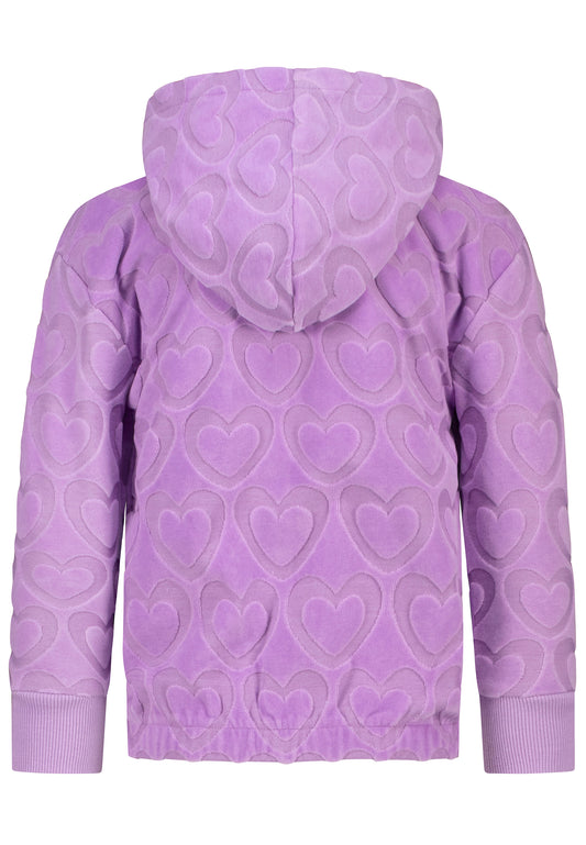 Salt and Pepper Sweatjacke Herzen pure lilac - Musterteil