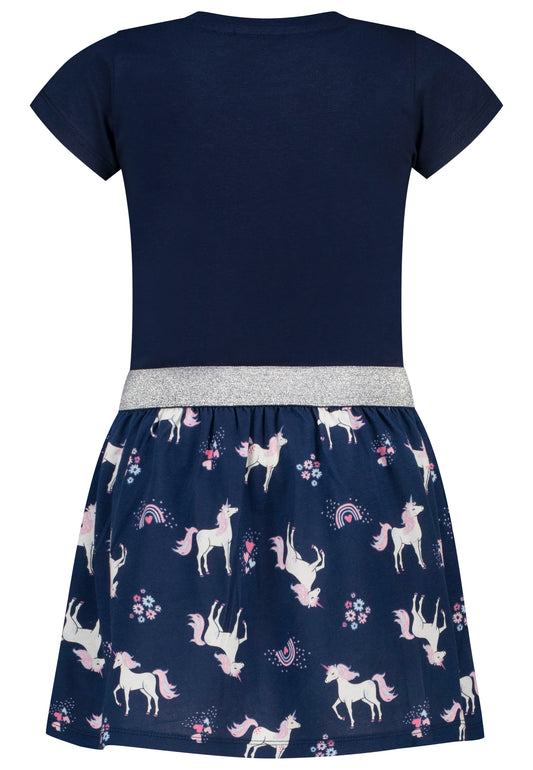 Topo Kleid Einhorn true navy - Musterteil