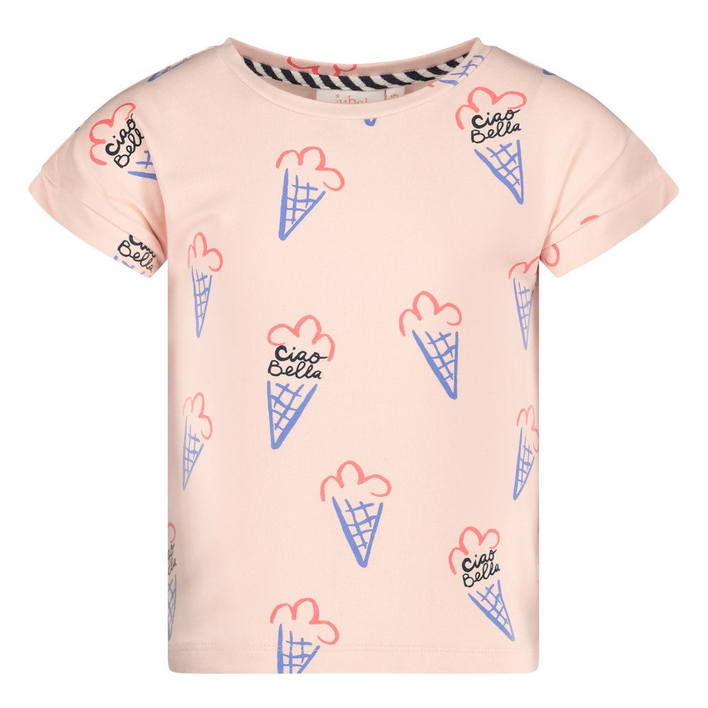 JUBEL T-Shirt Ciao Bella allover rosa