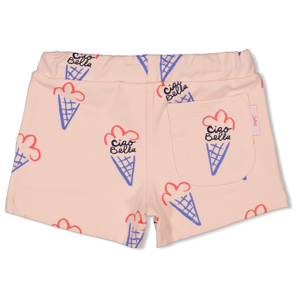 JUBEL Sweatshort Ciao Bella allover rosa