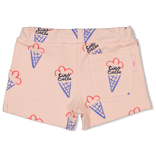 JUBEL Sweatshort Ciao Bella allover rosa