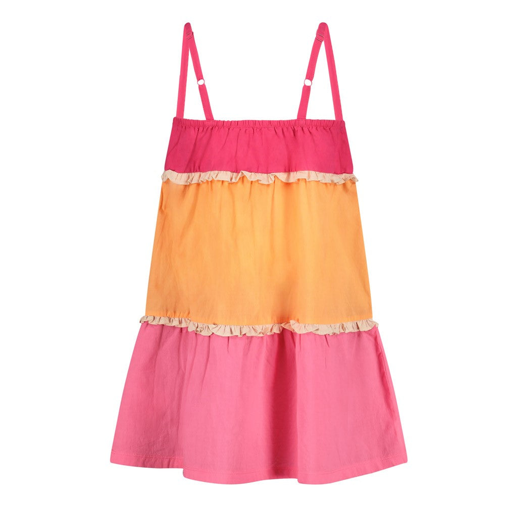 JUBEL Kleid Samba Shake Volant fuchsia