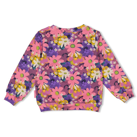 JUBEL Sweatshirt Rolling into spring allover pink