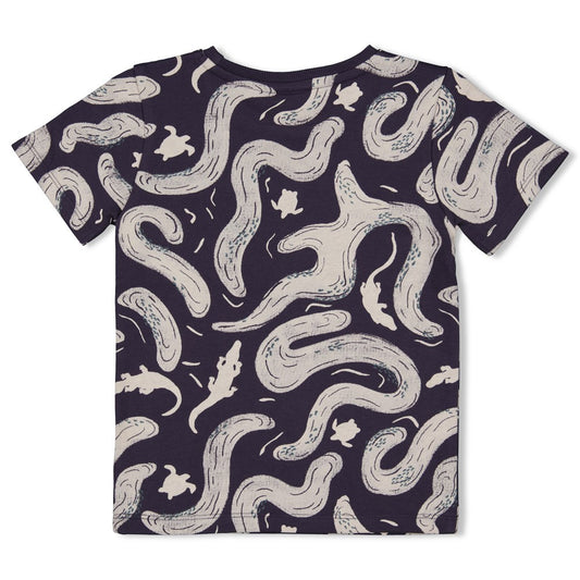 STURDY T-Shirt Lagoon Legends allover indigo