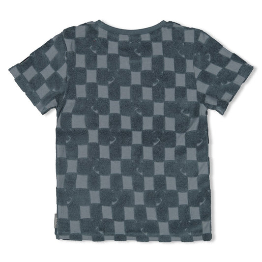 STURDY T-Shirt Lagoon Legends Karo Frottee petrol