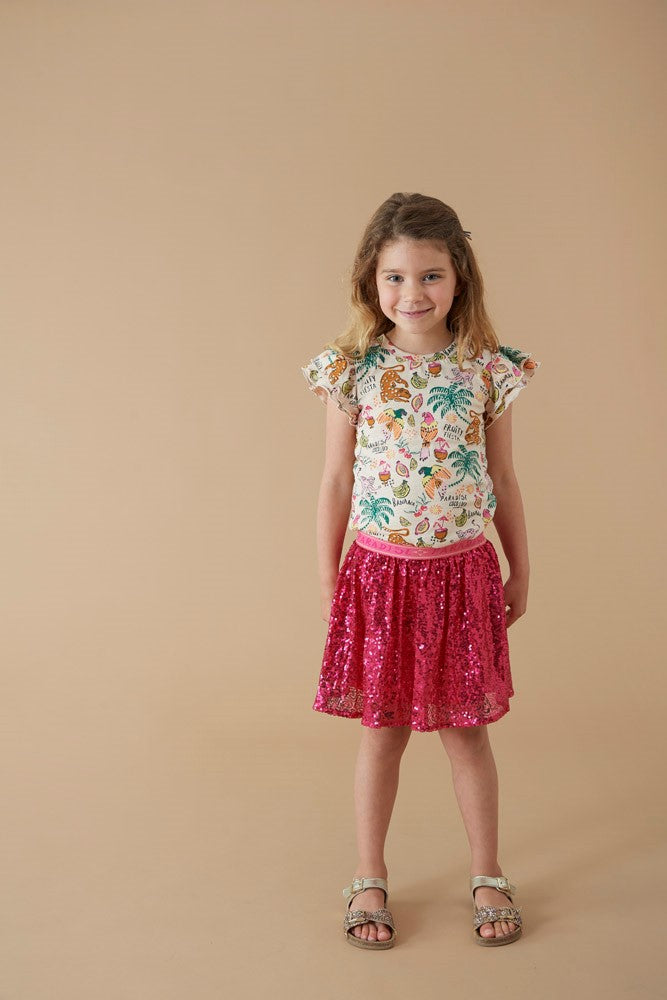 JUBEL Paillettenrock Samba Shake fuchsia