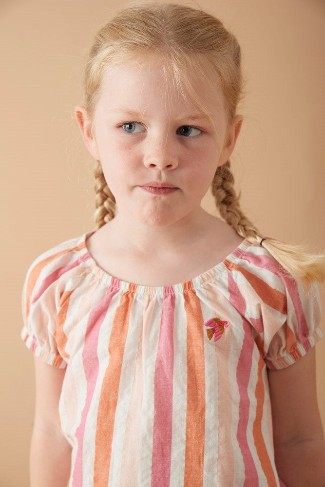 JUBEL Blusentop Samba Shake Streifen rosa