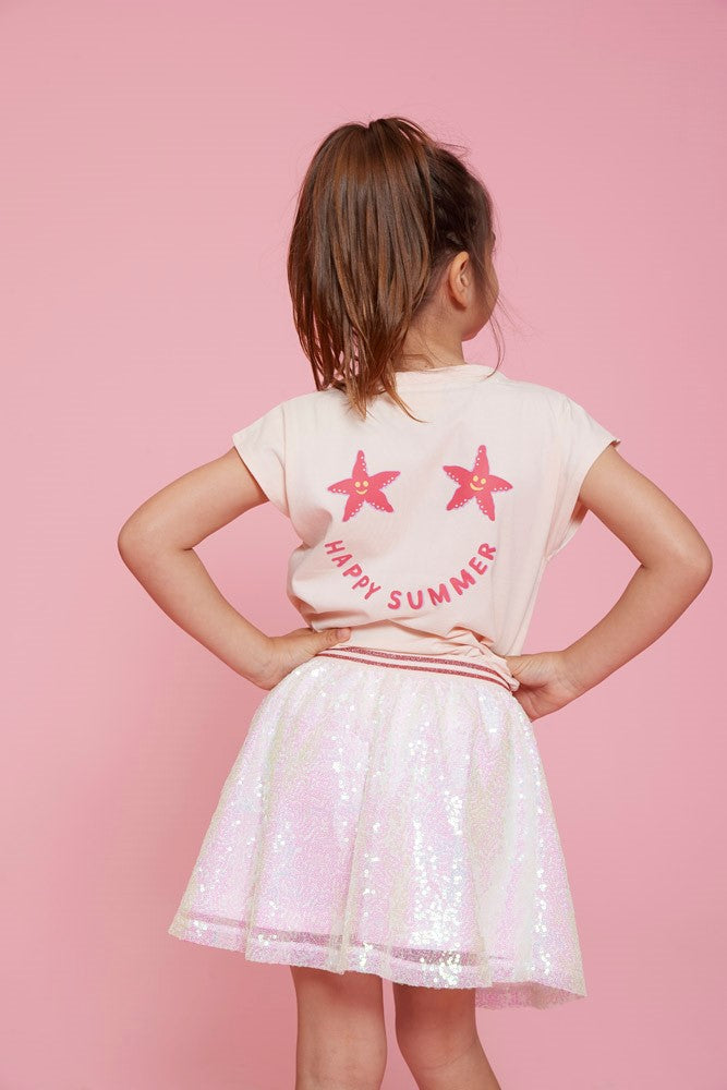JUBEL T-Shirt Lazy Lagoon Rückenprint hell rosa