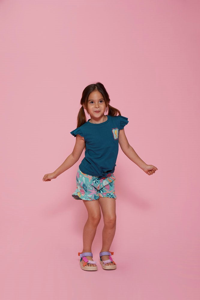 JUBEL Sweatshorts Lazy Lagoon allover jade grün