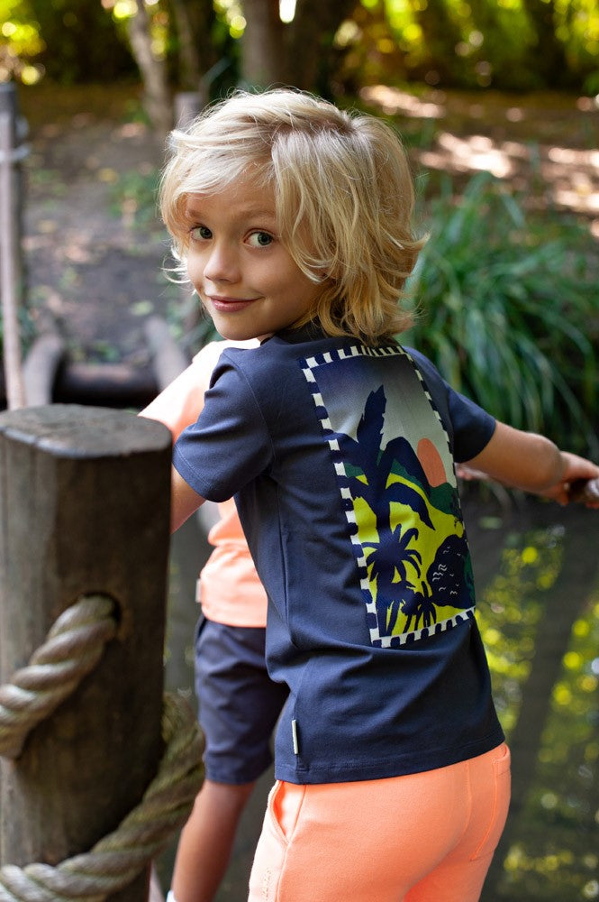 STURDY T-Shirt Lagoon Legends Rückenprint indigo