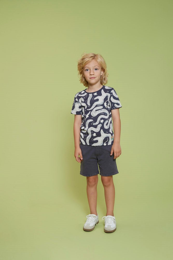 STURDY T-Shirt Lagoon Legends allover indigo