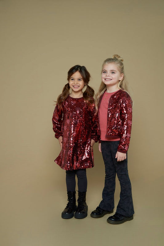 JUBEL Paillettenblouson Queen of Hearts bordeaux