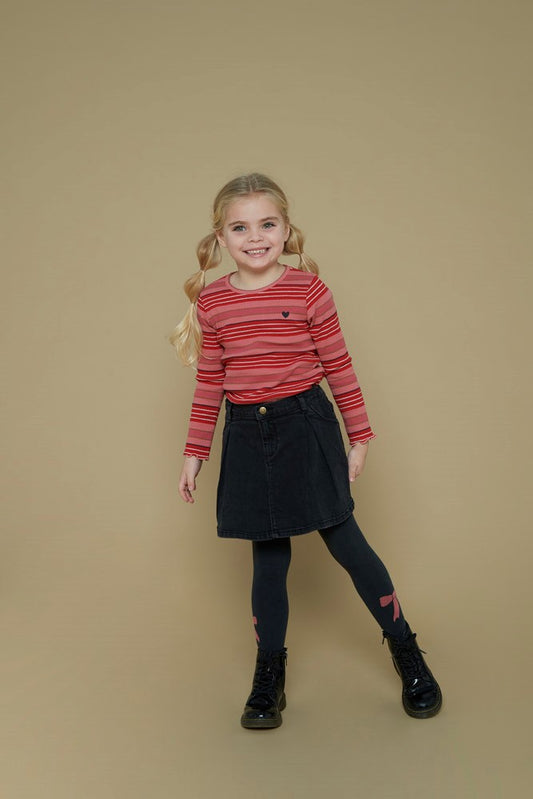 JUBEL Shirt Queen of Hearts Streifen gerippt multicolor