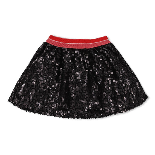 JUBEL Paillettenrock Queen of Hearts anthrazit