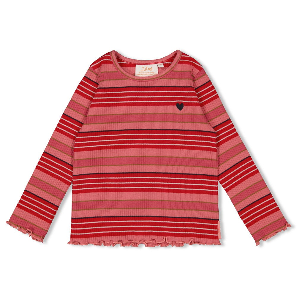JUBEL Shirt Queen of Hearts Streifen gerippt multicolor