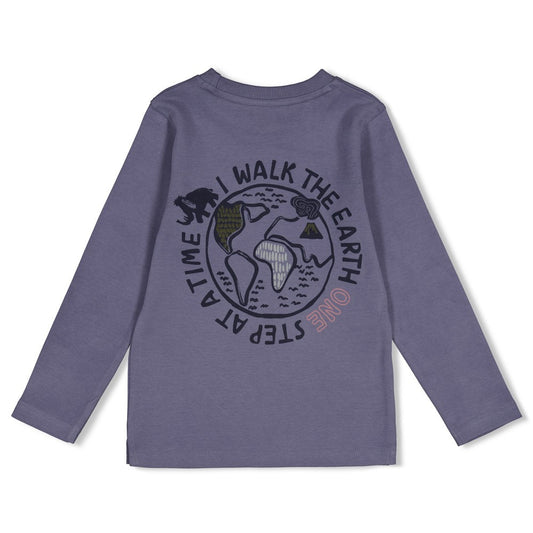 STURDY Shirt Rock the Earth Rückenprint blue