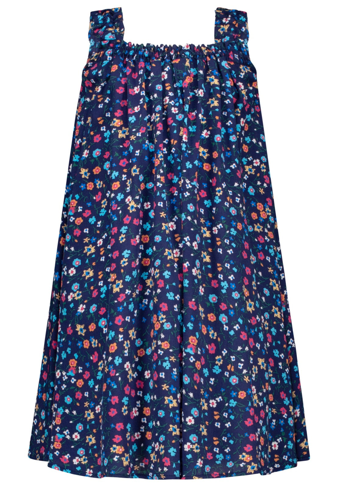 Topo Trägerkleid Blümchen allover navy - Musterteil