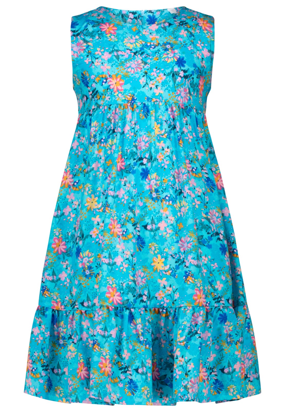 Topo Trägerkleid Blümchen allover türkis - Musterteil (Kopie)