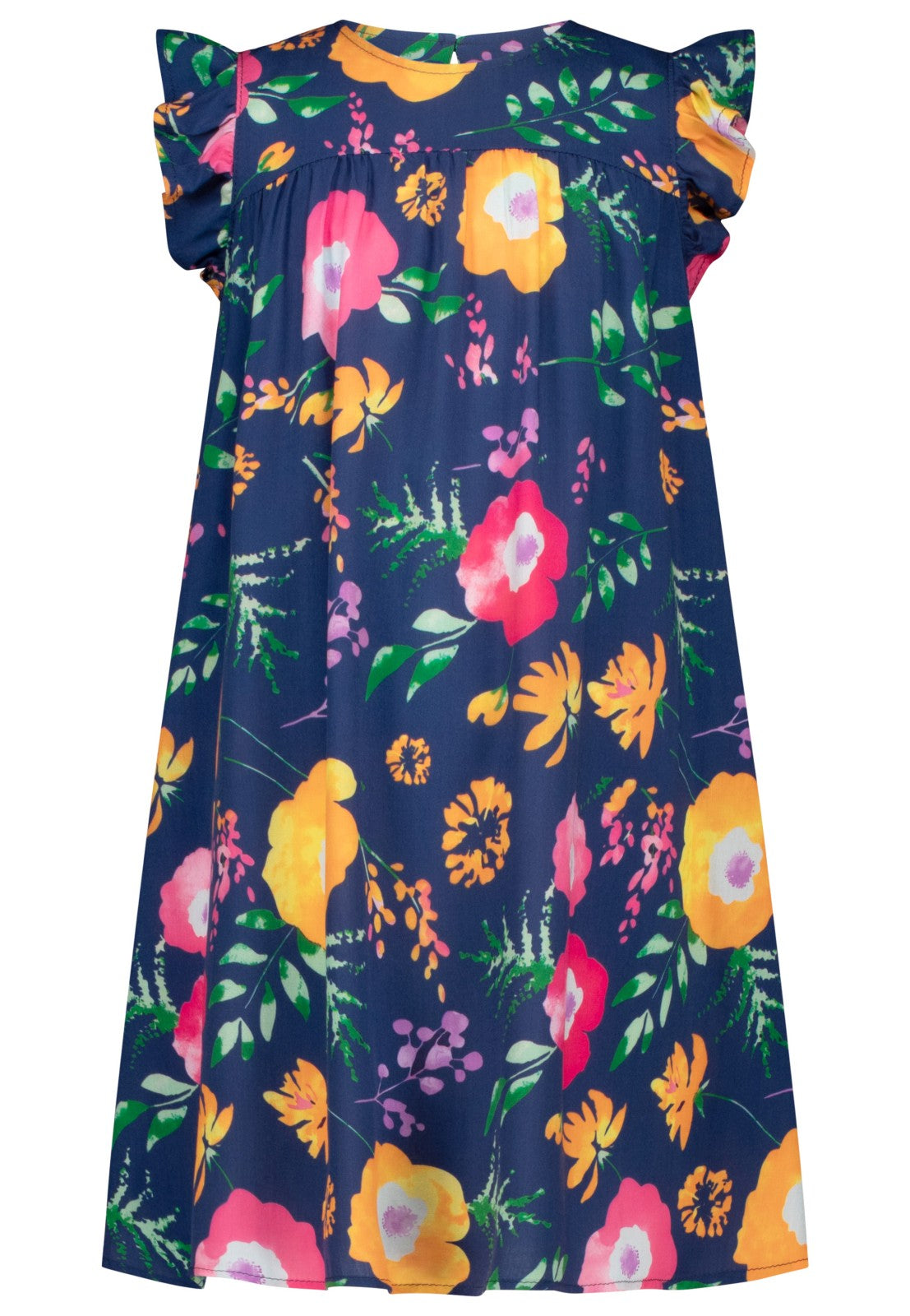 Topo Trägerkleid Blümchen allover navy 2 - Musterteil