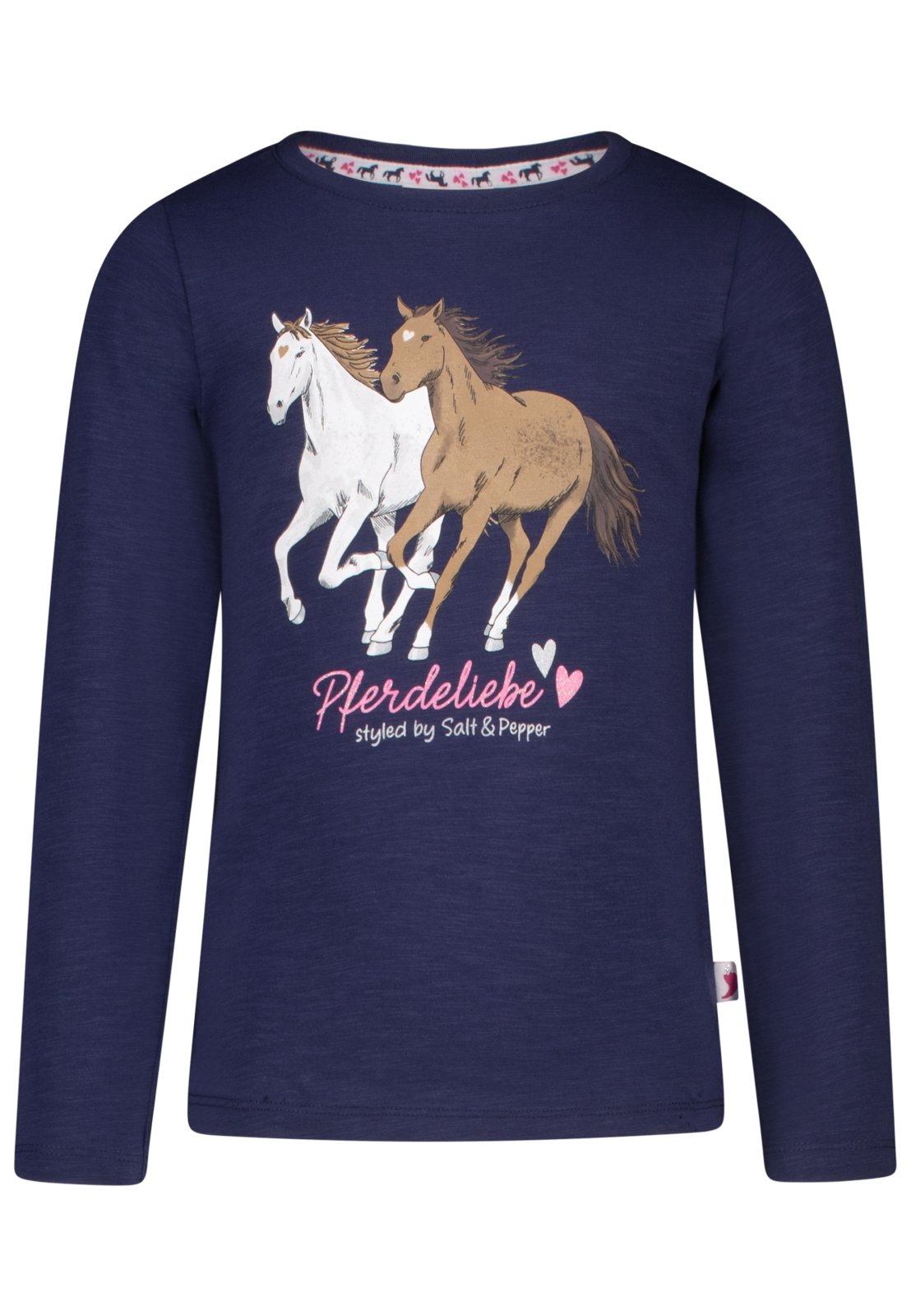 Salt and Pepper Shirt 2 Pferde Pferdeliebe true navy